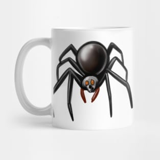 Cute Black Widow Spider Drawing Mug